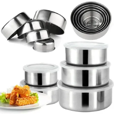 Multifunctional Stainless Steel Food Container Box (5 Pcs) 